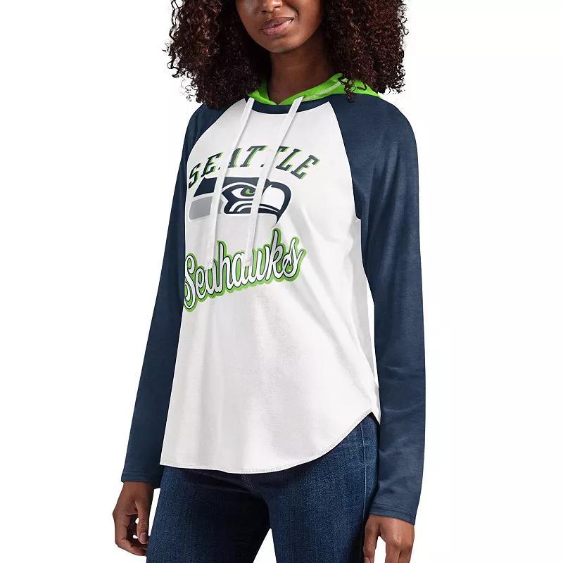 Womens G-III 4Her by Carl Banks Seattle Seahawks MVP Raglan Hooded Long Sleeve T-Shirt Product Image