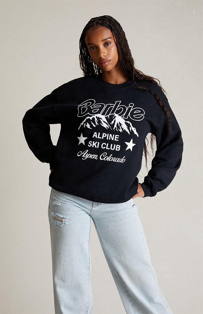 Barbie Womens Ski Club Crew Neck Sweatshirt Product Image