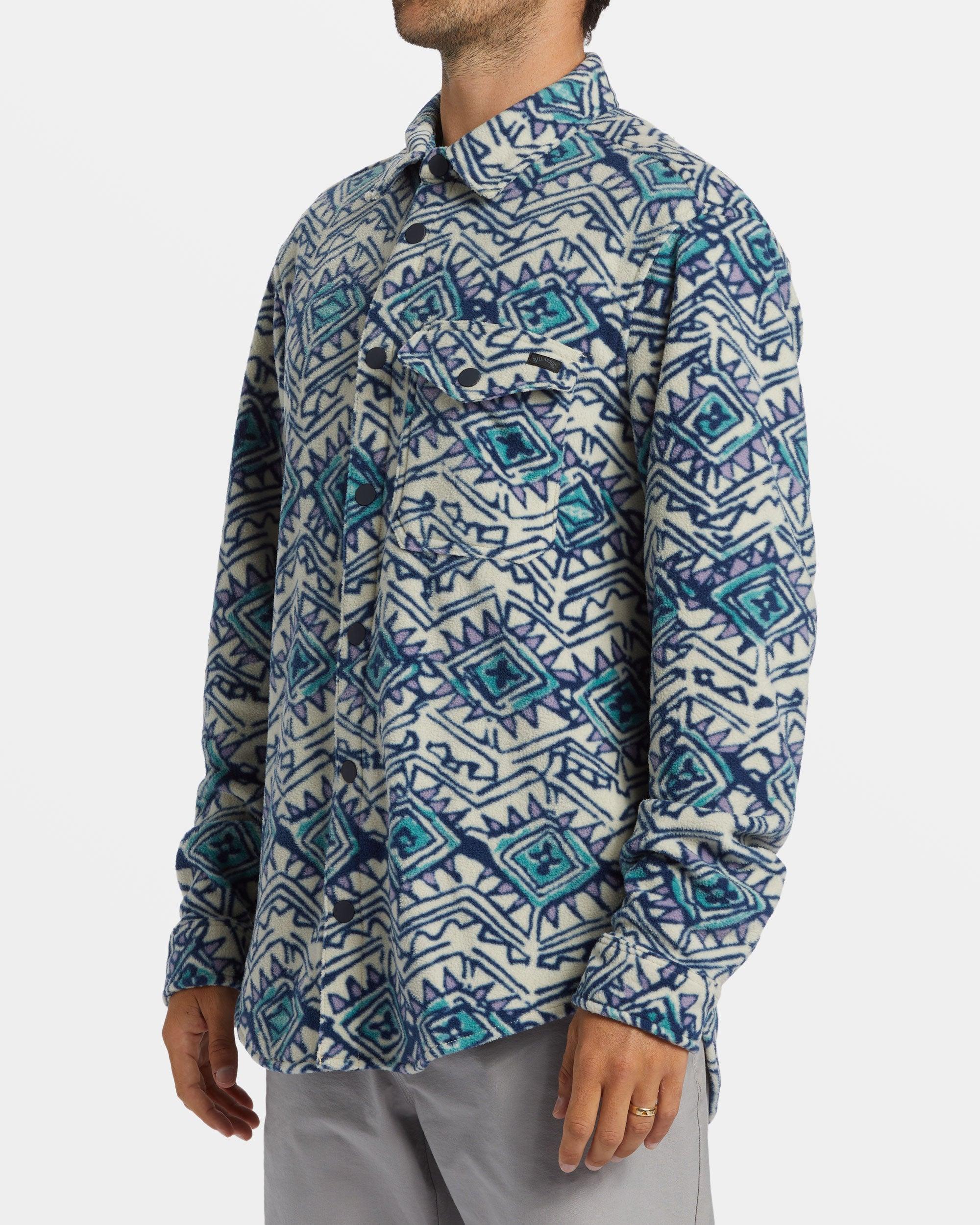 A/Div Furnace Long Sleeve Flannel Shirt - Slate Blue Male Product Image