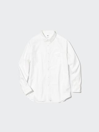 Oxford Slim-Fit Long-Sleeve Shirt Off White XS UNIQLO US Product Image