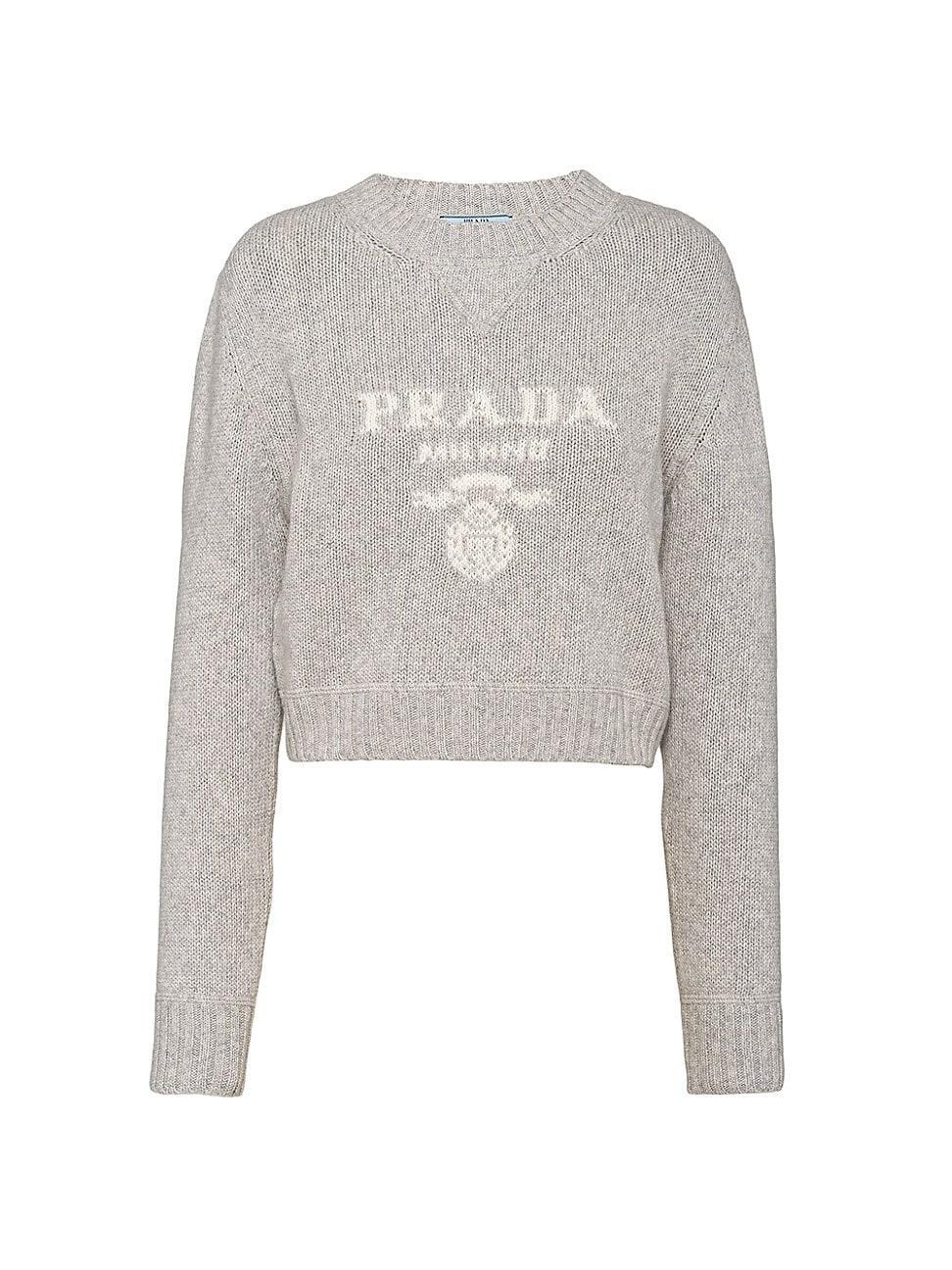 Womens Wool And Cashmere Crewneck Sweater Product Image