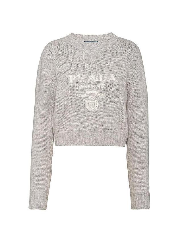 Womens Wool And Cashmere Crewneck Sweater Product Image