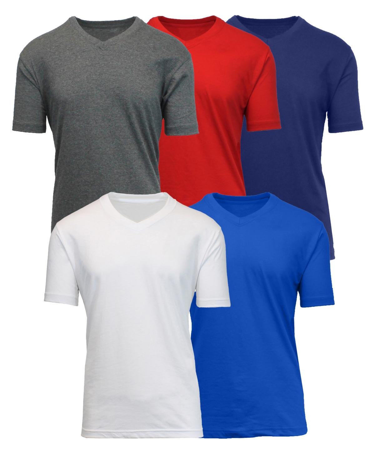 Blue Ice Mens Short Sleeve V-Neck Tee-5 Pack Product Image