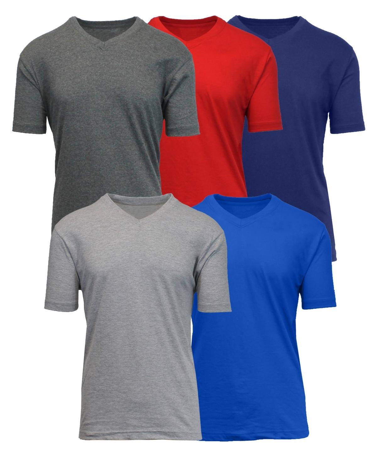 Blue Ice Mens Short Sleeve V-Neck Tee-5 Pack Product Image