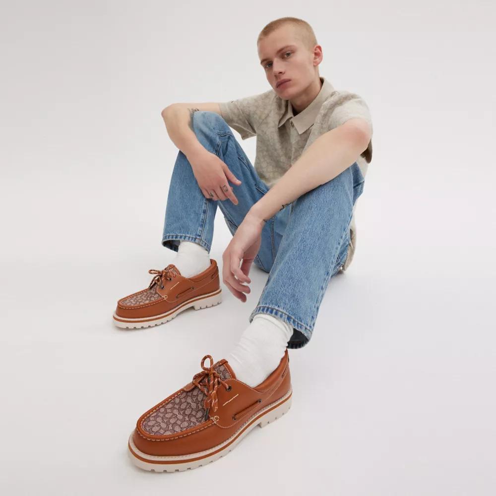 Benson Boat Shoe In Signature Jacquard Product Image