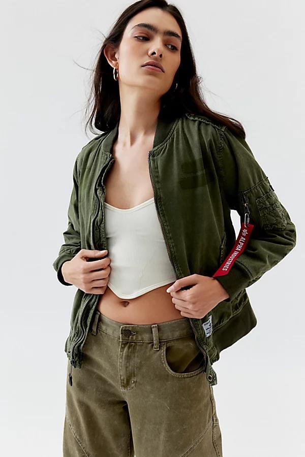 Alpha Industries L-2B Rip And Repair Bomber Jacket Womens at Urban Outfitters product image