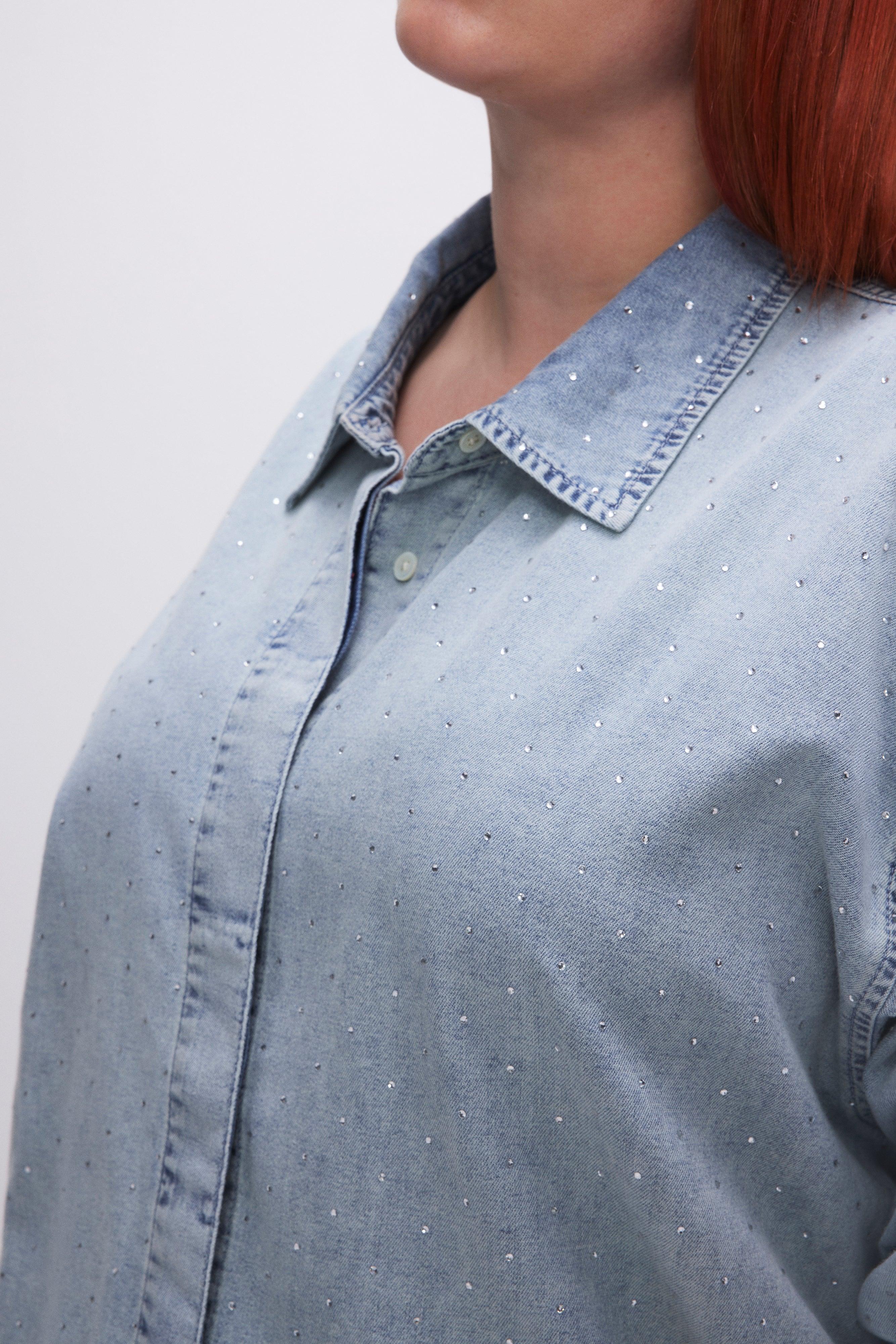 DENIM DIAMOND SHIRT | INDIGO499 Product Image