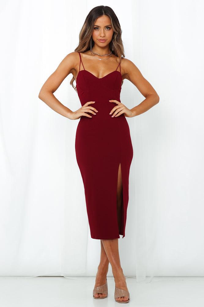 Broken Spell Midi Dress Red product image