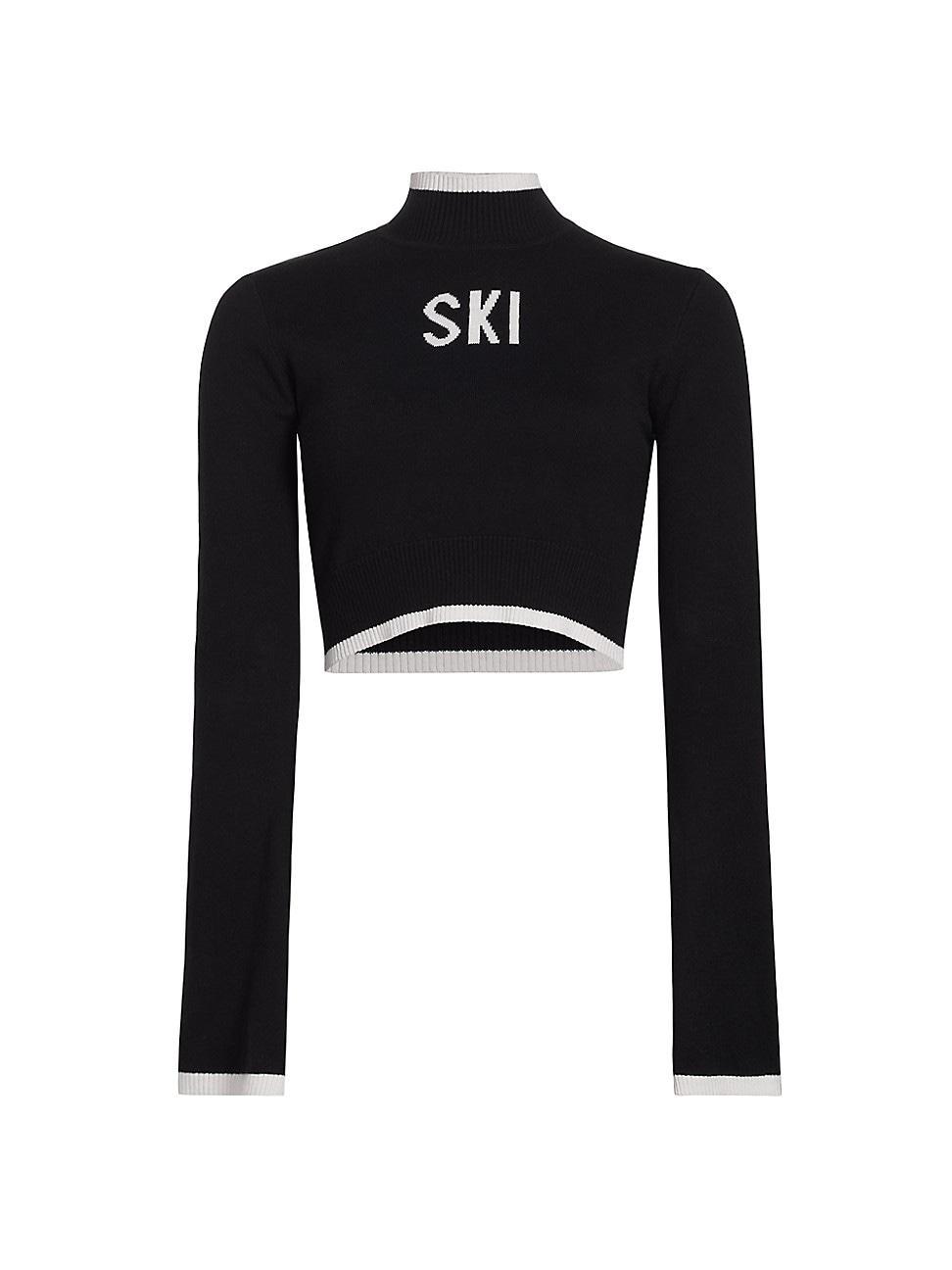 Womens Ski Cropped Bell-Sleeve Sweater Product Image