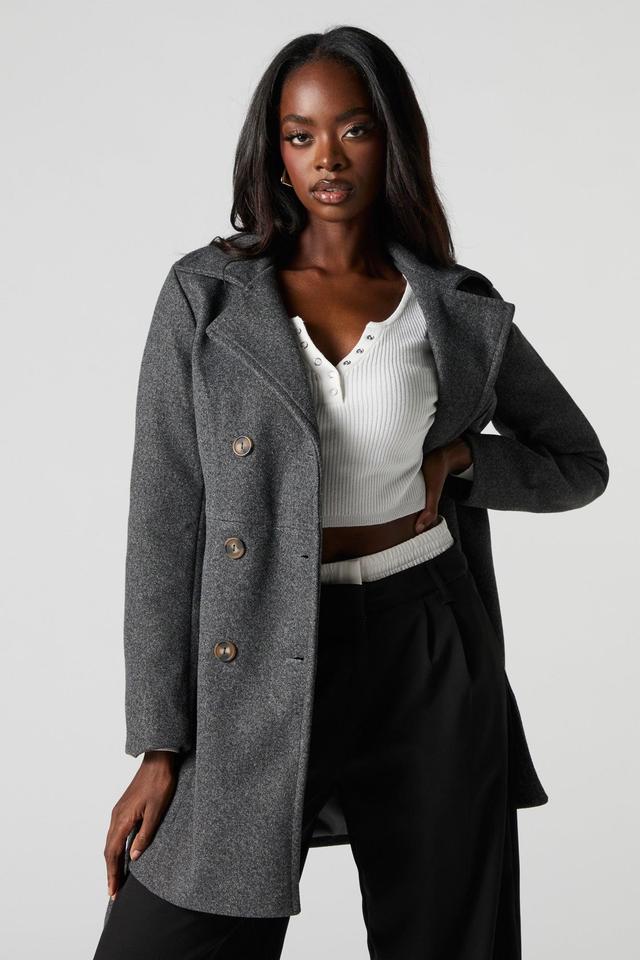 Double Breasted Belted Coat Female Product Image