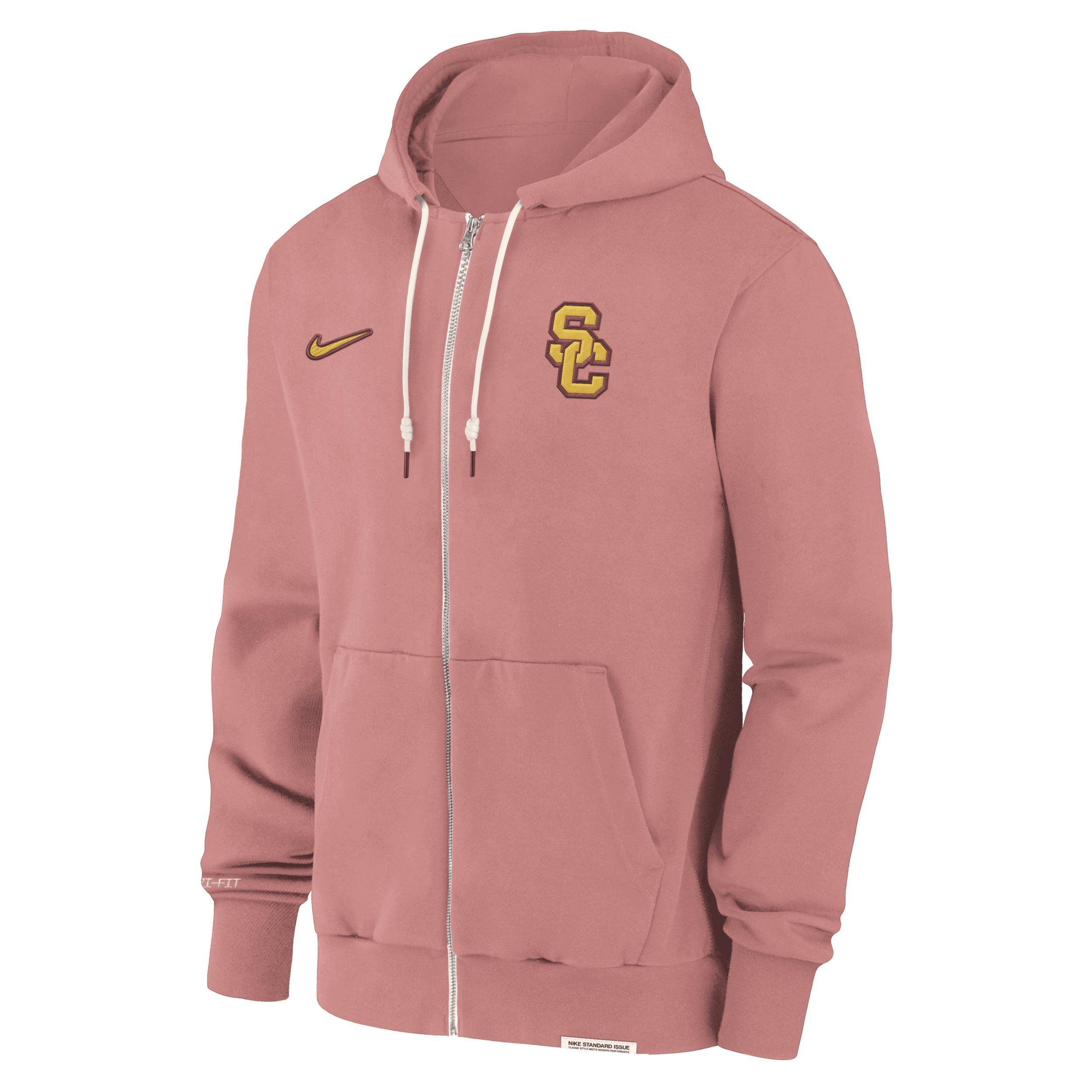 USC Trojans Sideline Player Nike Men's Dri-FIT College Full-Zip Hoodie Product Image