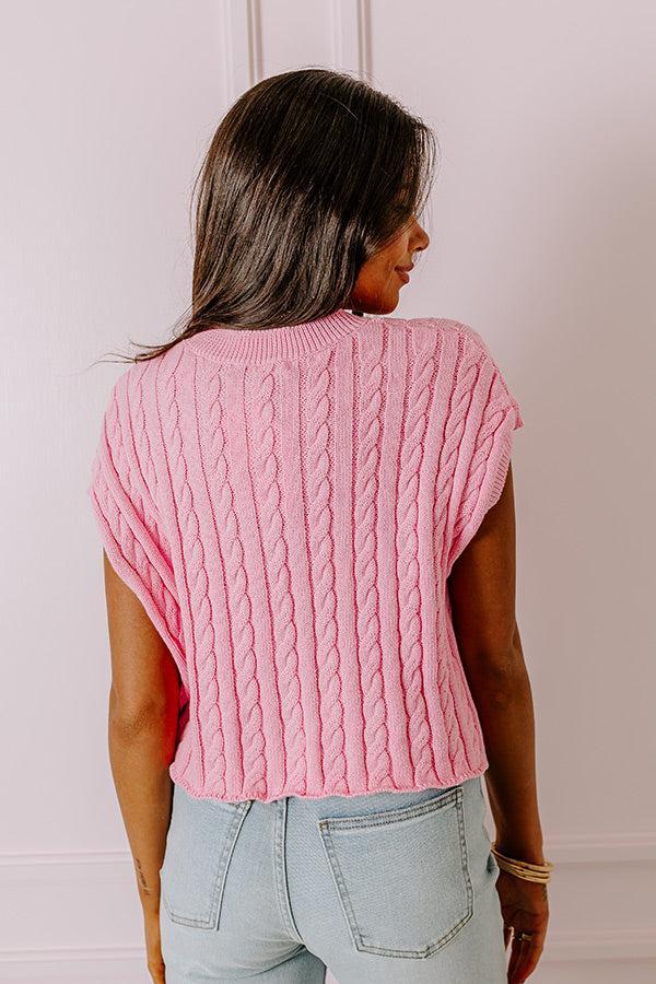 Meet Your Destiny Knit Top In Pink Product Image