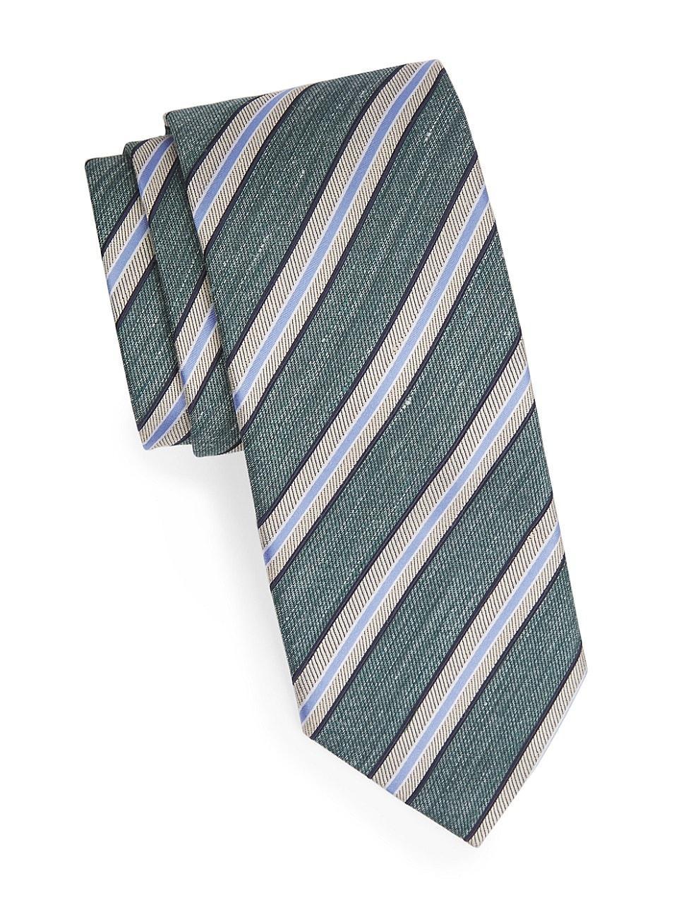 Mens Striped Silk Tie Product Image