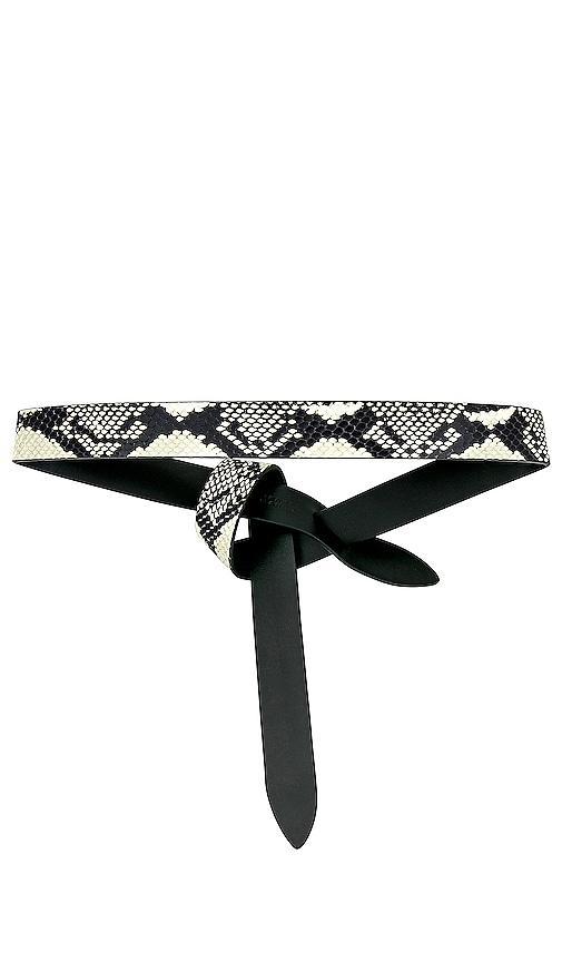 Isabel Marant Lecce Snake Print Reversible Leather Belt Product Image