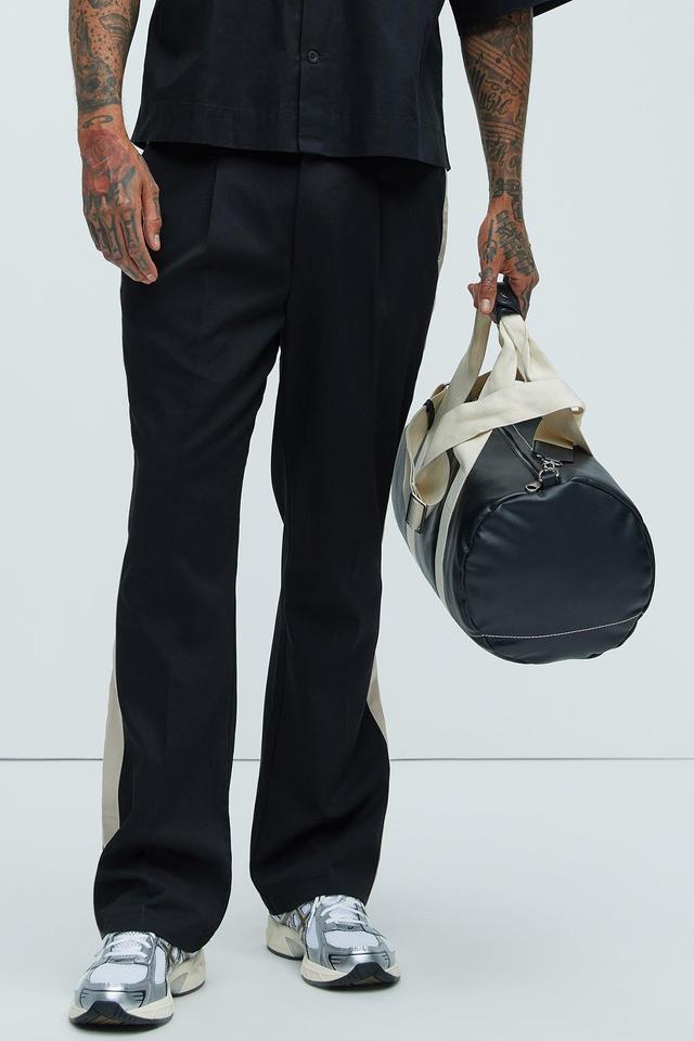 Dix Gabardine Slim Flare Trousers - Black/combo Product Image