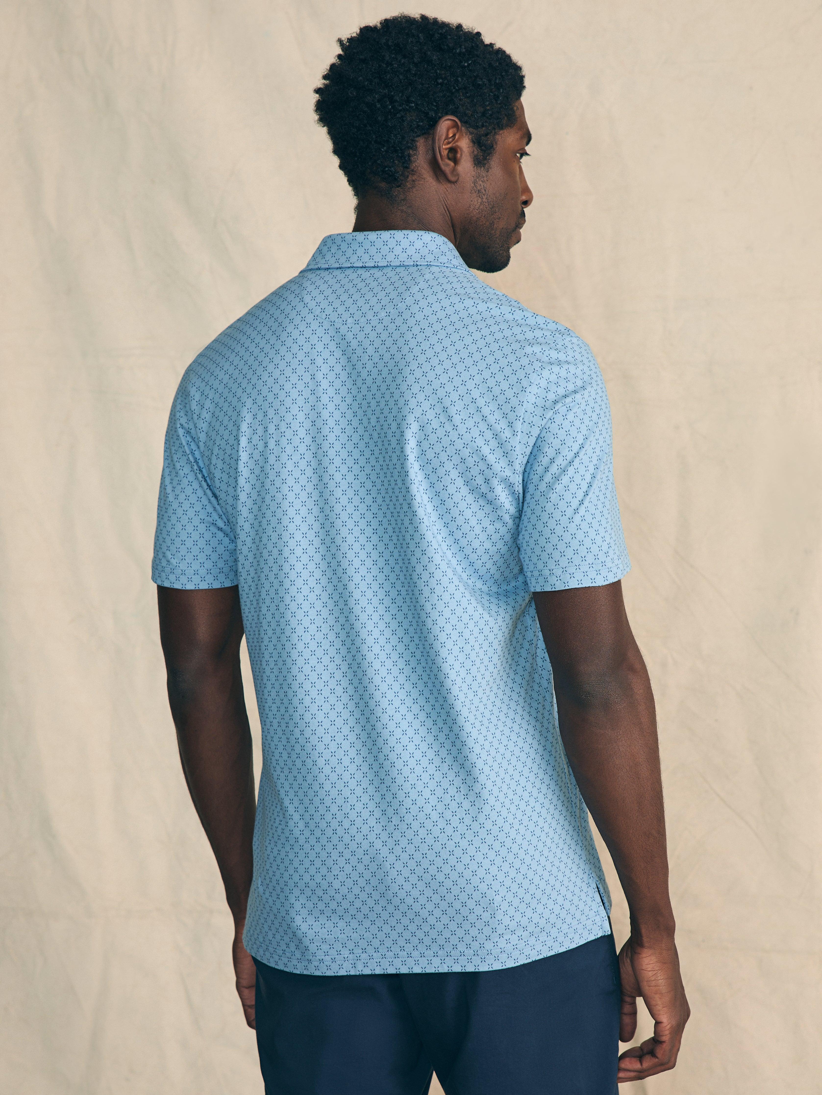 Movement™ Short-Sleeve Pique Polo Shirt - Blue Surfboard Geo Male Product Image