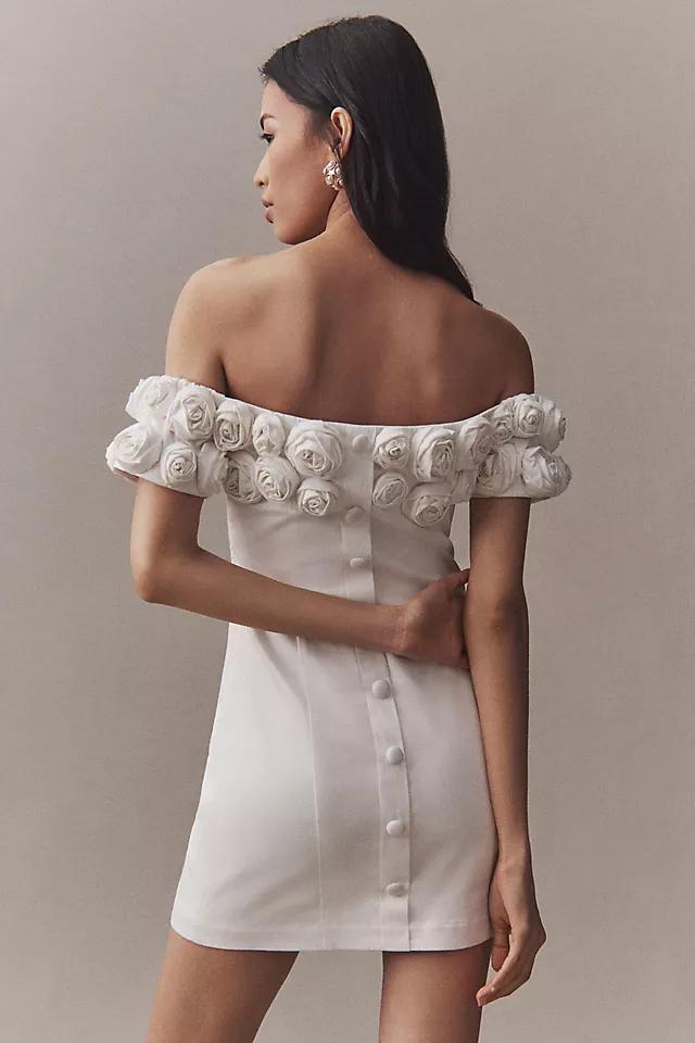 BHLDN Off-The-Shoulder Rosette Mini Dress Product Image