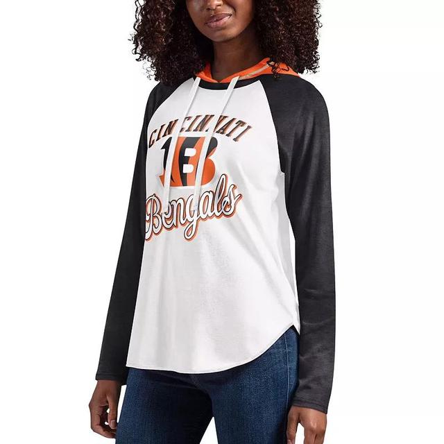 Womens G-III 4Her by Carl Banks Cincinnati Bengals MVP Raglan Hooded Long Sleeve T-Shirt Product Image