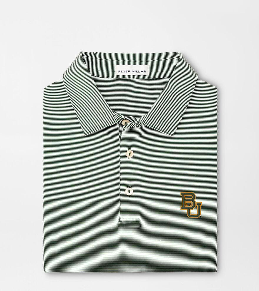 Peter Millar Mens Baylor Jubilee Stripe Performance Polo | Color: Green | Size: 3XL Product Image