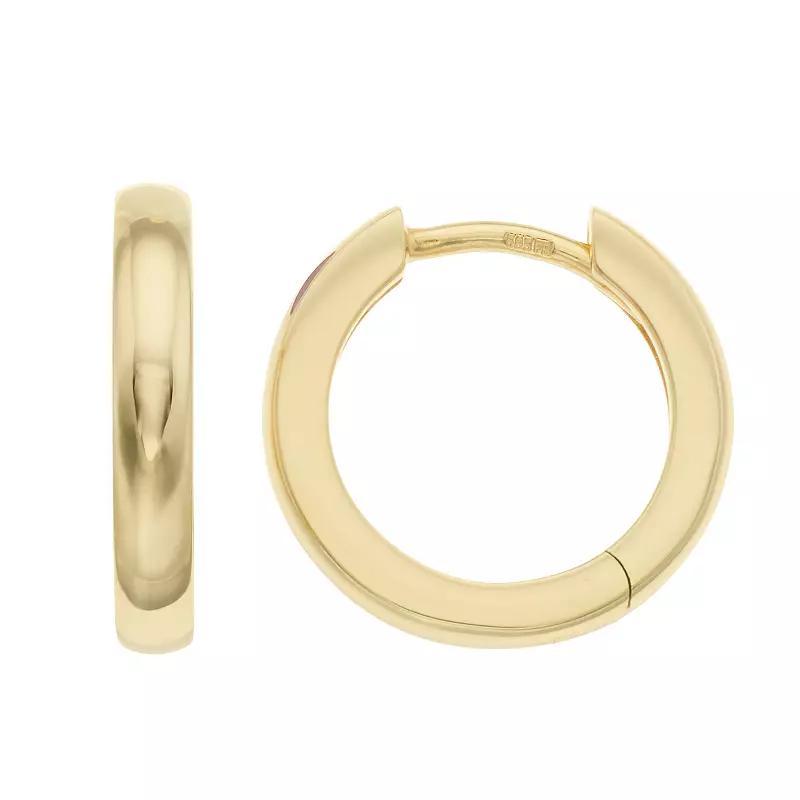 14k White Gold Huggie Hoop Earrings, Womens, 14k Gold Product Image