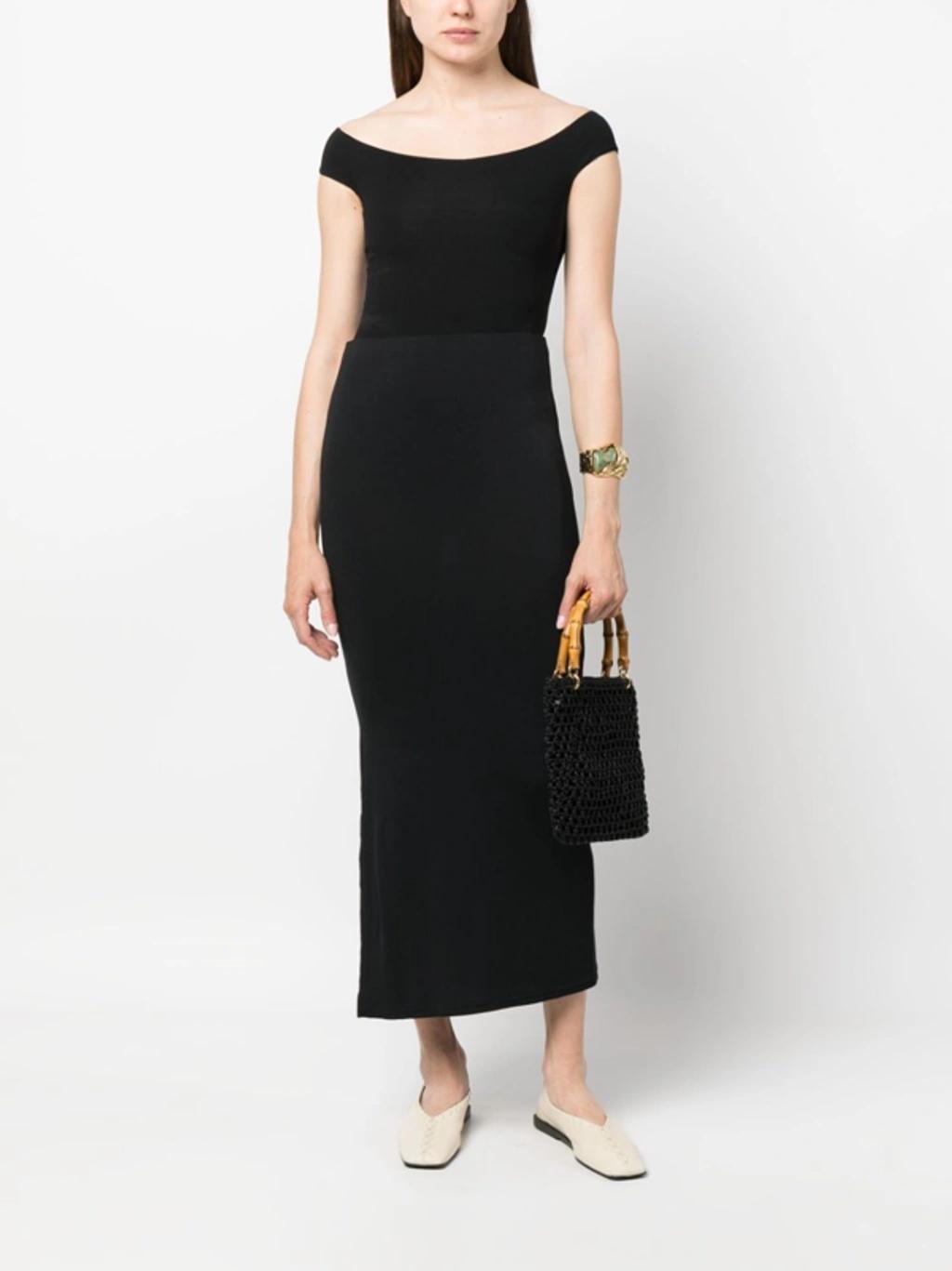 Crinkled Silk-twill Midi Skirt In Black Product Image