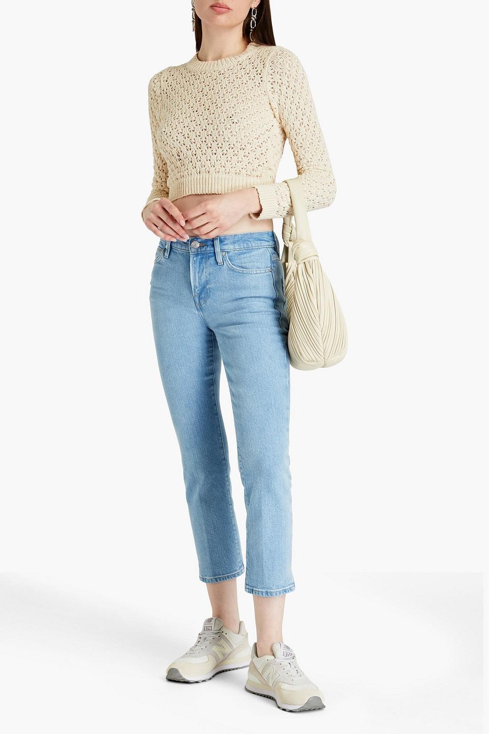 Le High Hoch Sitzende Jeans Mit Geradem Bein In Light Denim Product Image