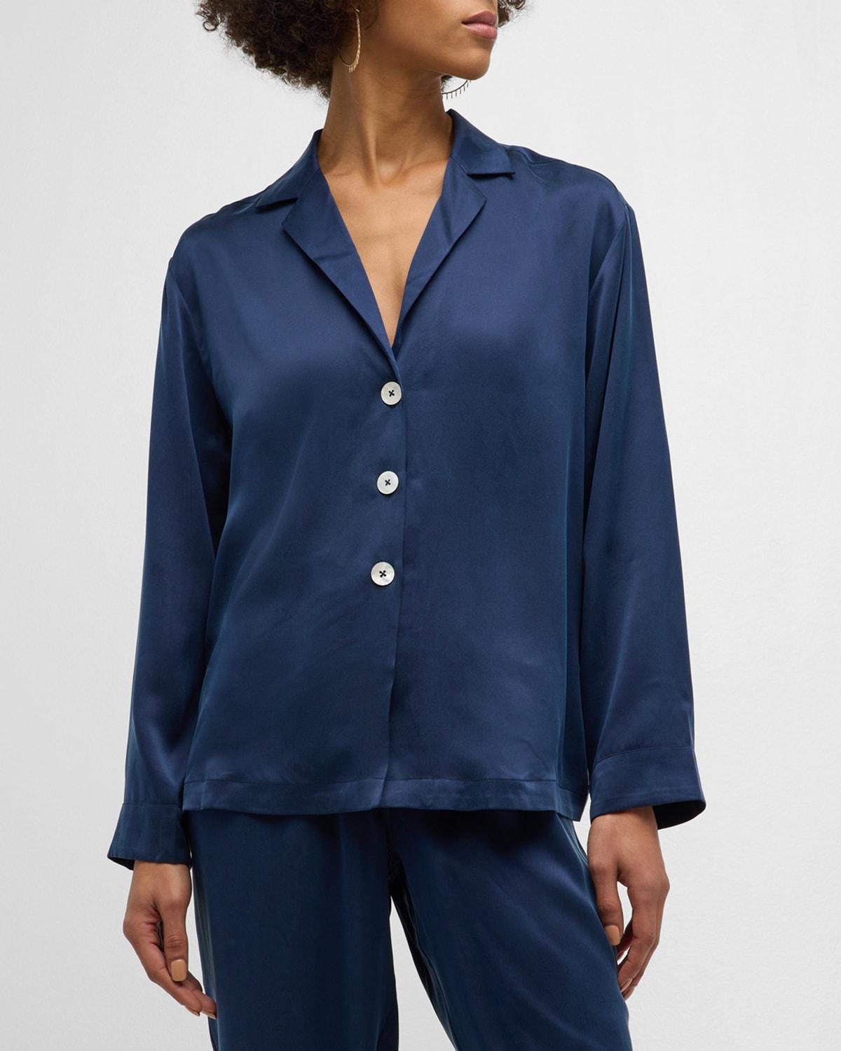 Womens Washable Long-Sleeve Shirt & Pants Pajama Set Product Image