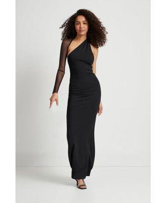 Marcella Womens Manhattan Mesh Sleeve Gown Product Image