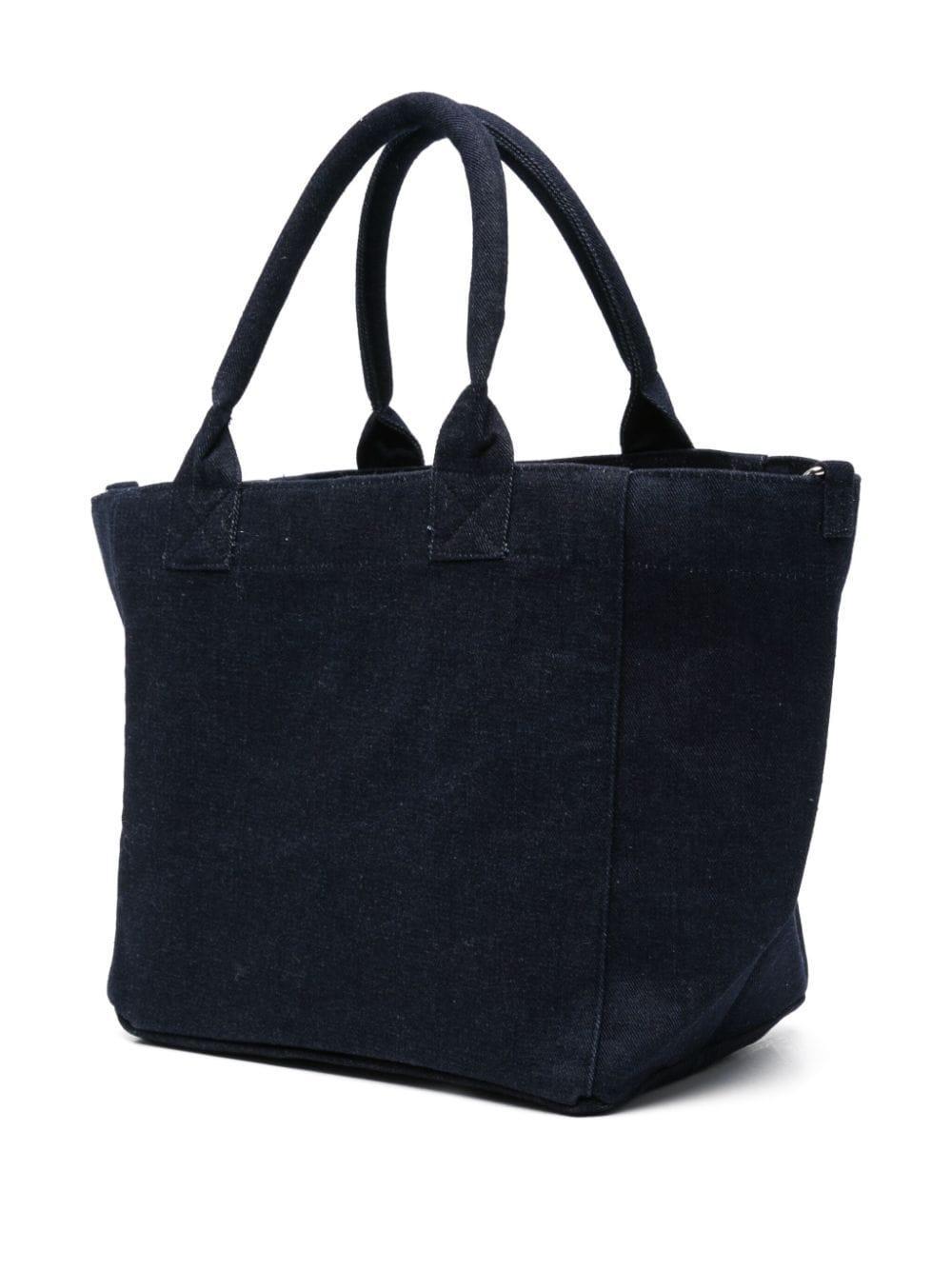 embroidered denim tote bag Product Image