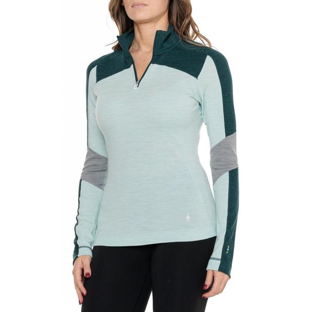 SmartWool Classic Thermal Color-Block Base Layer Top - Merino Wool, Zip Neck, Long Sleeve Product Image