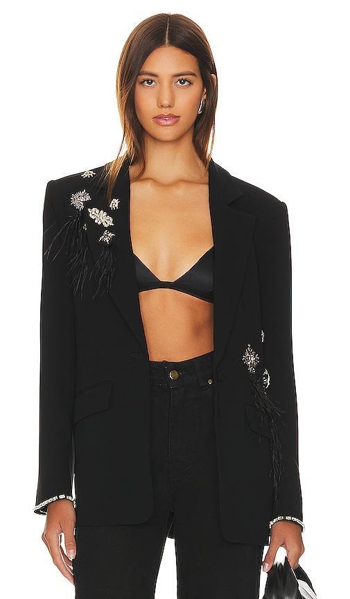 Cinq a Sept Feather Bouquet Jamila Blazer Size 4. Product Image