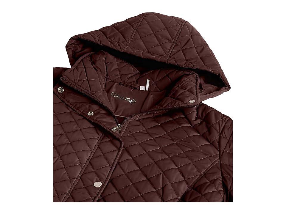 Calvin Klein Women's Mid-Weight Diamond Quilted Jacket (Standard and Plus) (Chianti) Women's Jacket Product Image