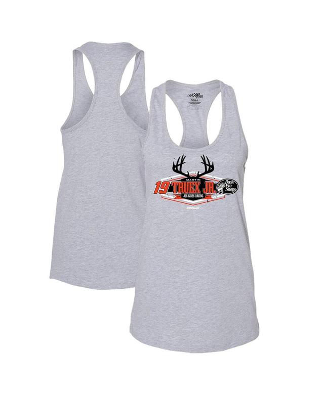 Joe Gibbs Racing Team Collection Womens Gray Martin Truex Jr Racer Back Tank Top Product Image