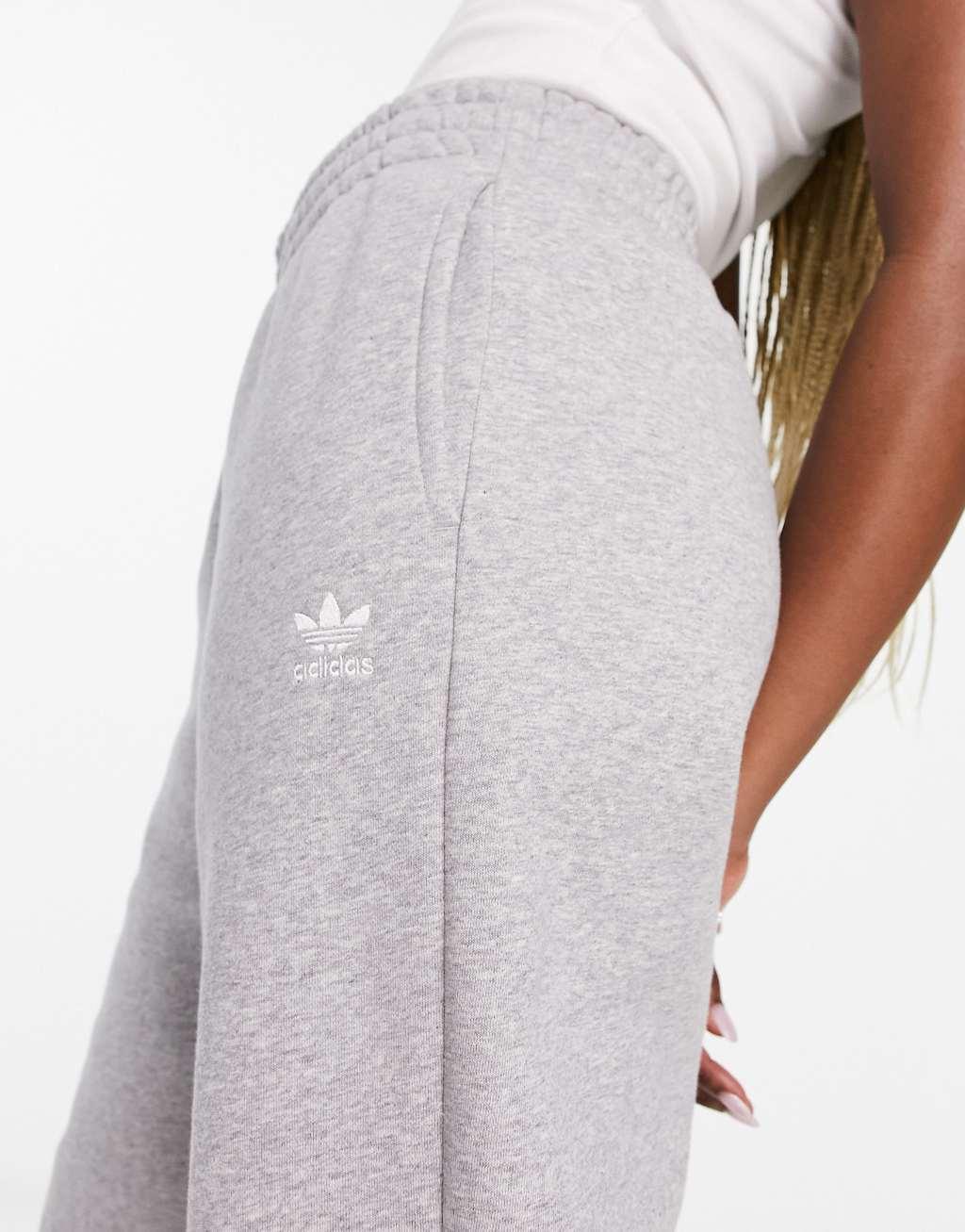 adidas Originals logo track pants in gray Product Image