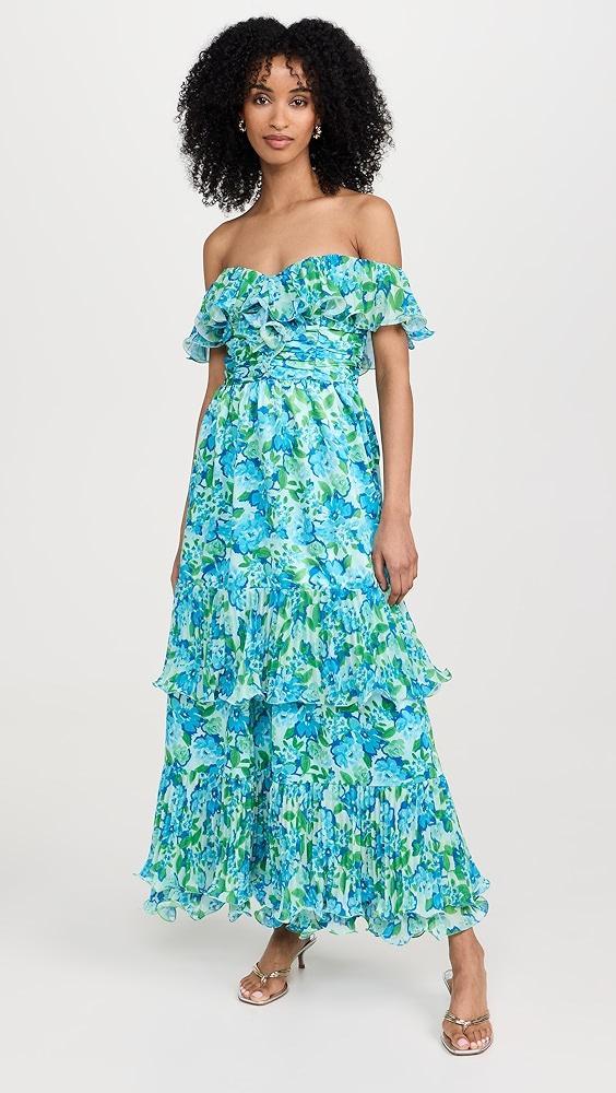 AMUR Pia Pleated Midi Dress | Shopbop Product Image