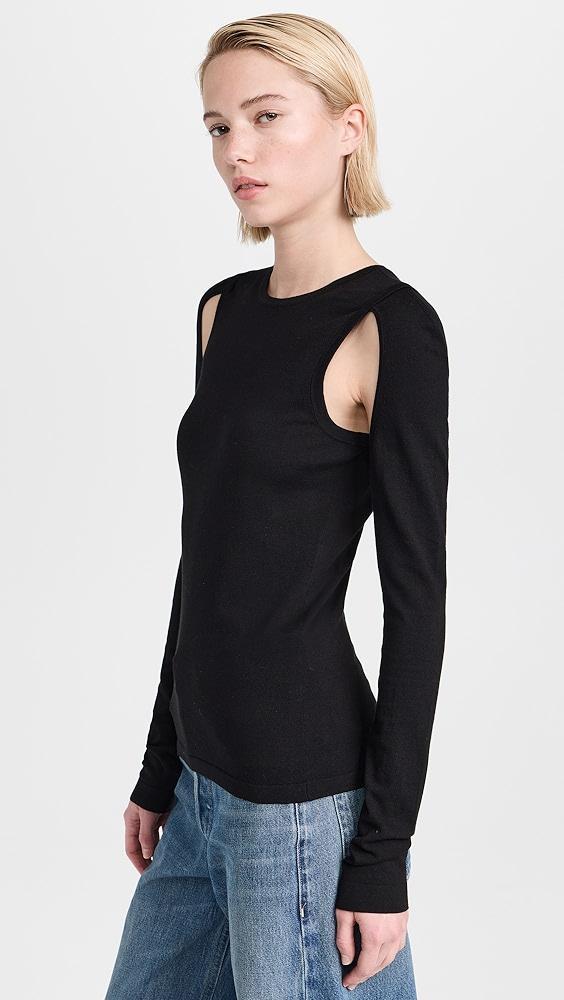 Helmut Lang Cutout Crew Top | Shopbop Product Image