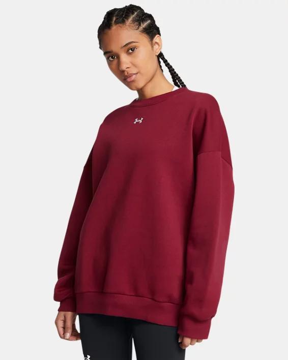 Womens UA Rival Fleece Oversized Crew Product Image