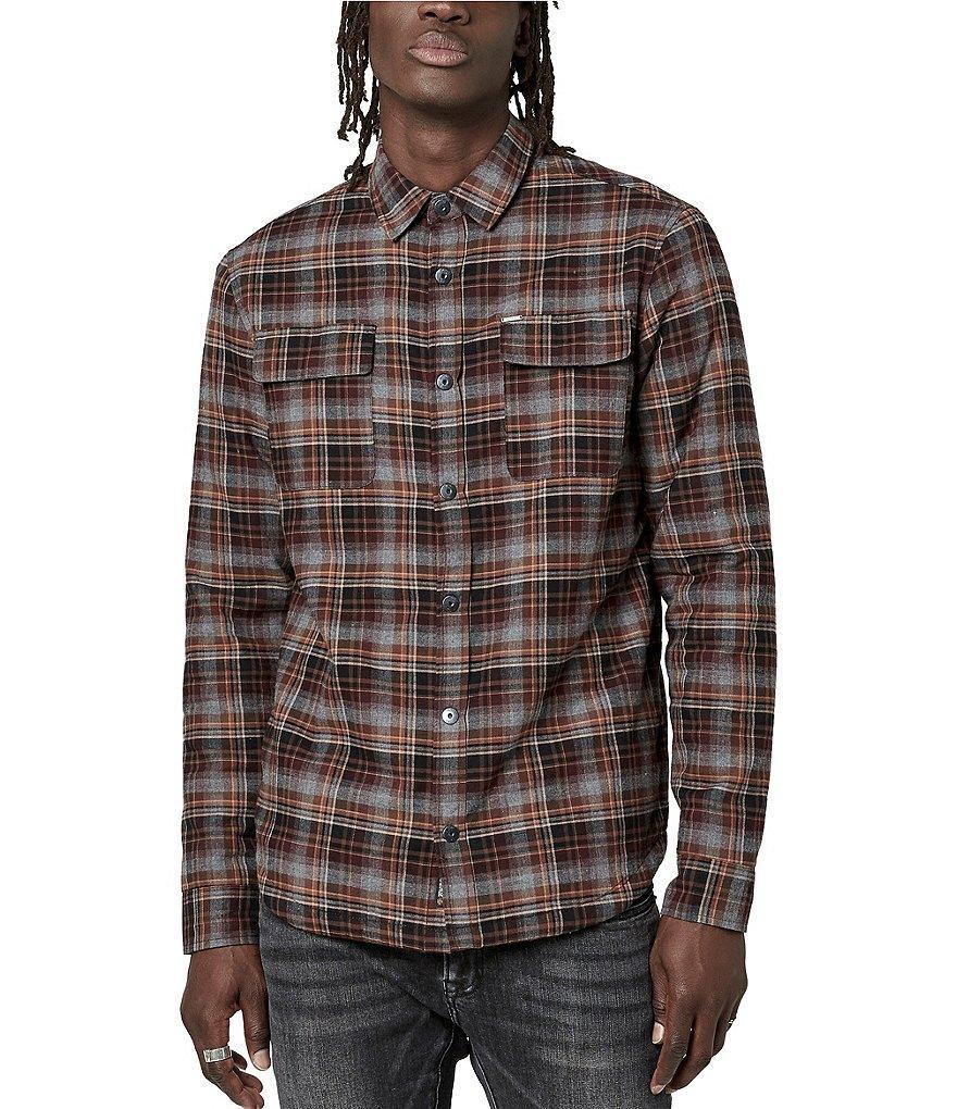 Buffalo David Bitton Soqer Long Sleeve Sherpa-Lined Plaid Shirt Jacket Product Image