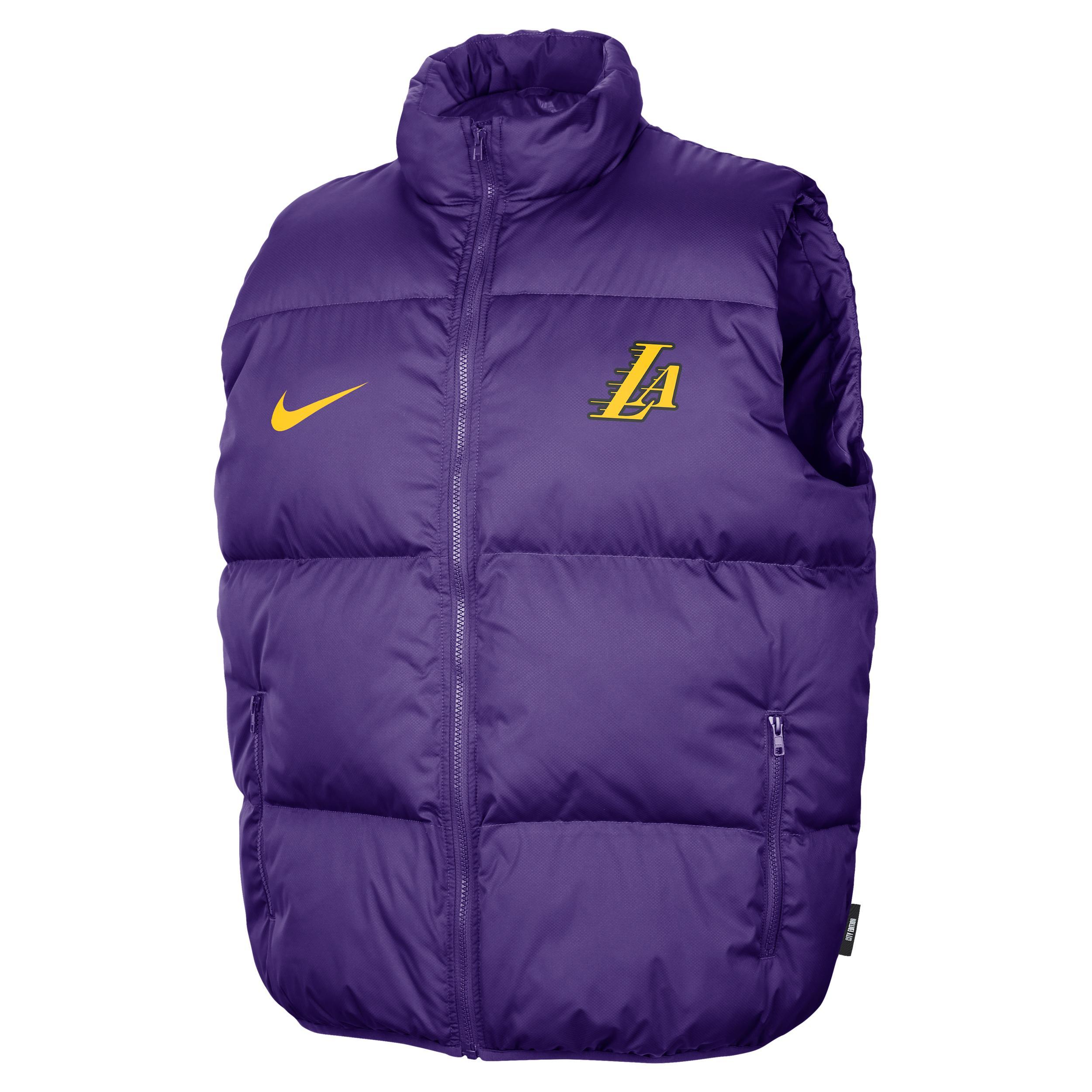 Los Angeles Lakers City Edition Nike Men's NBA Puffer Vest Product Image