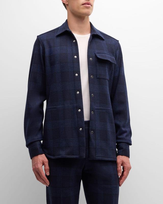 Mens Wool Plaid Overshirt Product Image