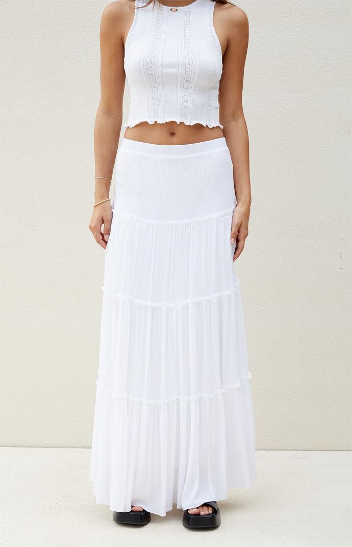 Beverly & Beck Women's Tiered Maxi Skirt - Product Image