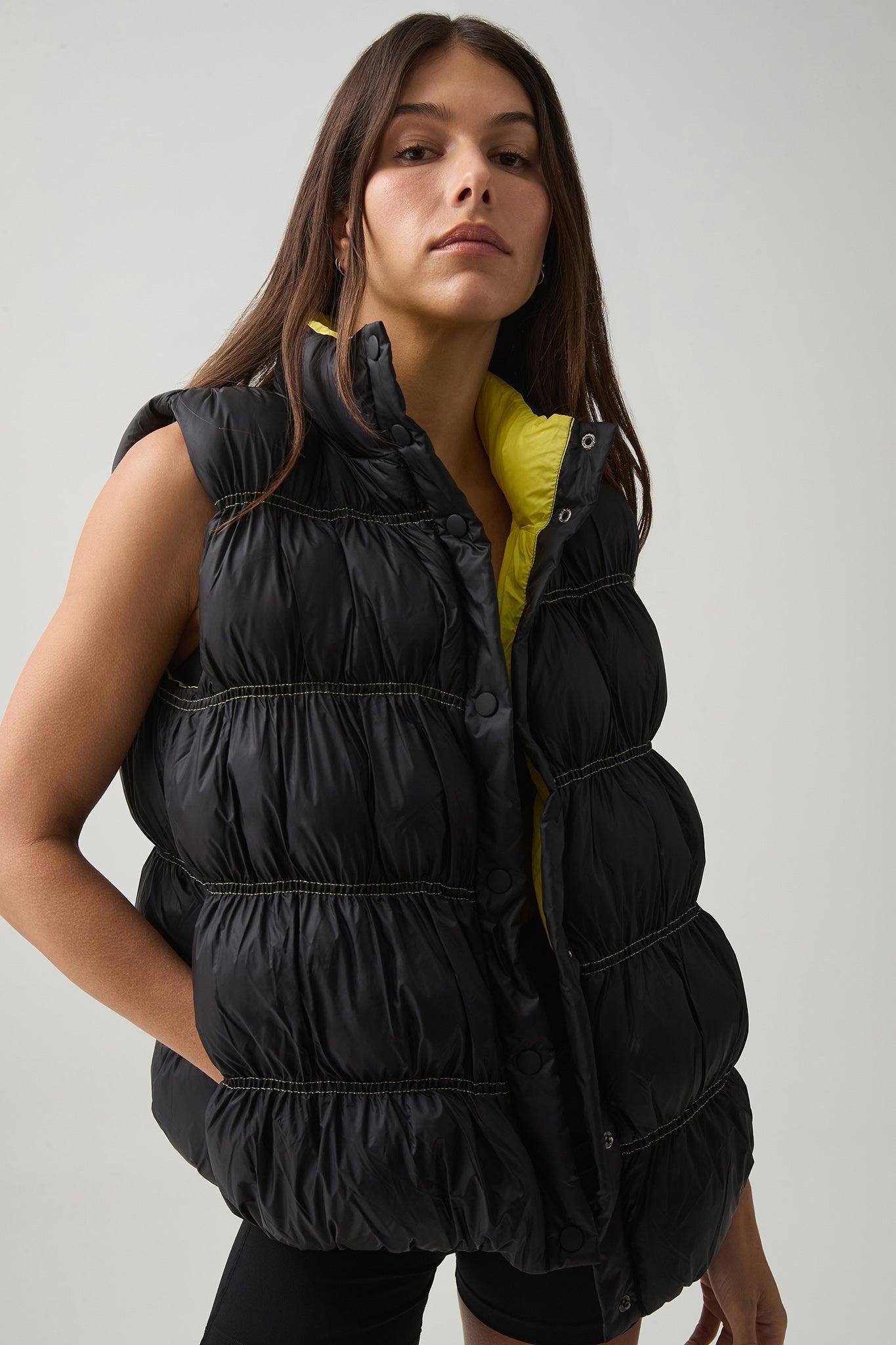 Ruched Puffer Vest 722 Product Image