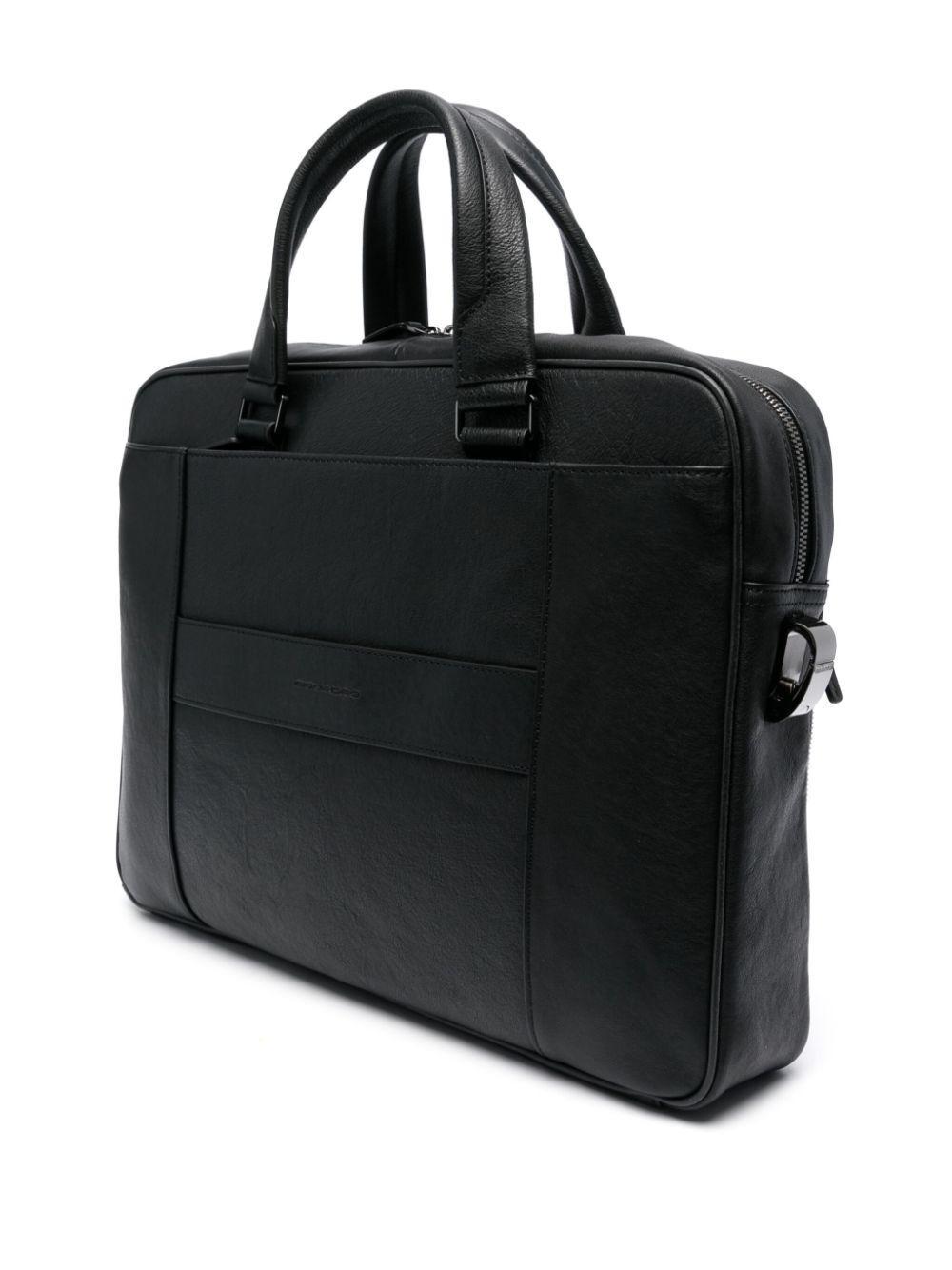 PIQUADRO Black Leather Workbook Briefcase Product Image