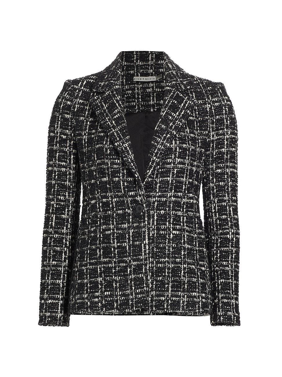 Womens Macey Cropped Tweed Jacket Product Image