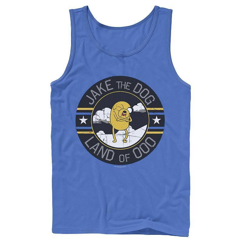 Mens Cartoon Network Adventure Time Jake The Dog Land Of Ooo Tank Top Product Image