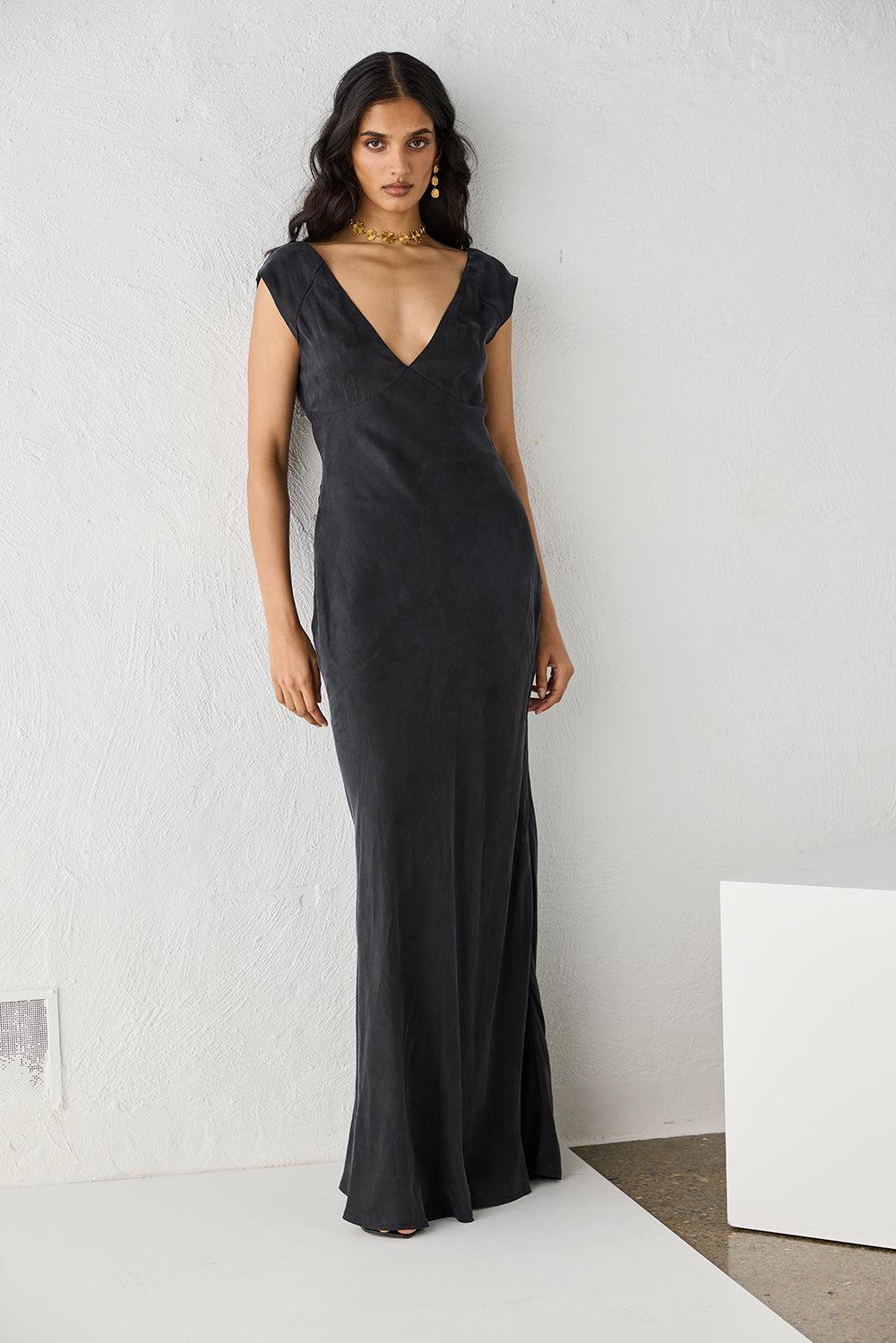 Valya Maxi Dress Black Product Image