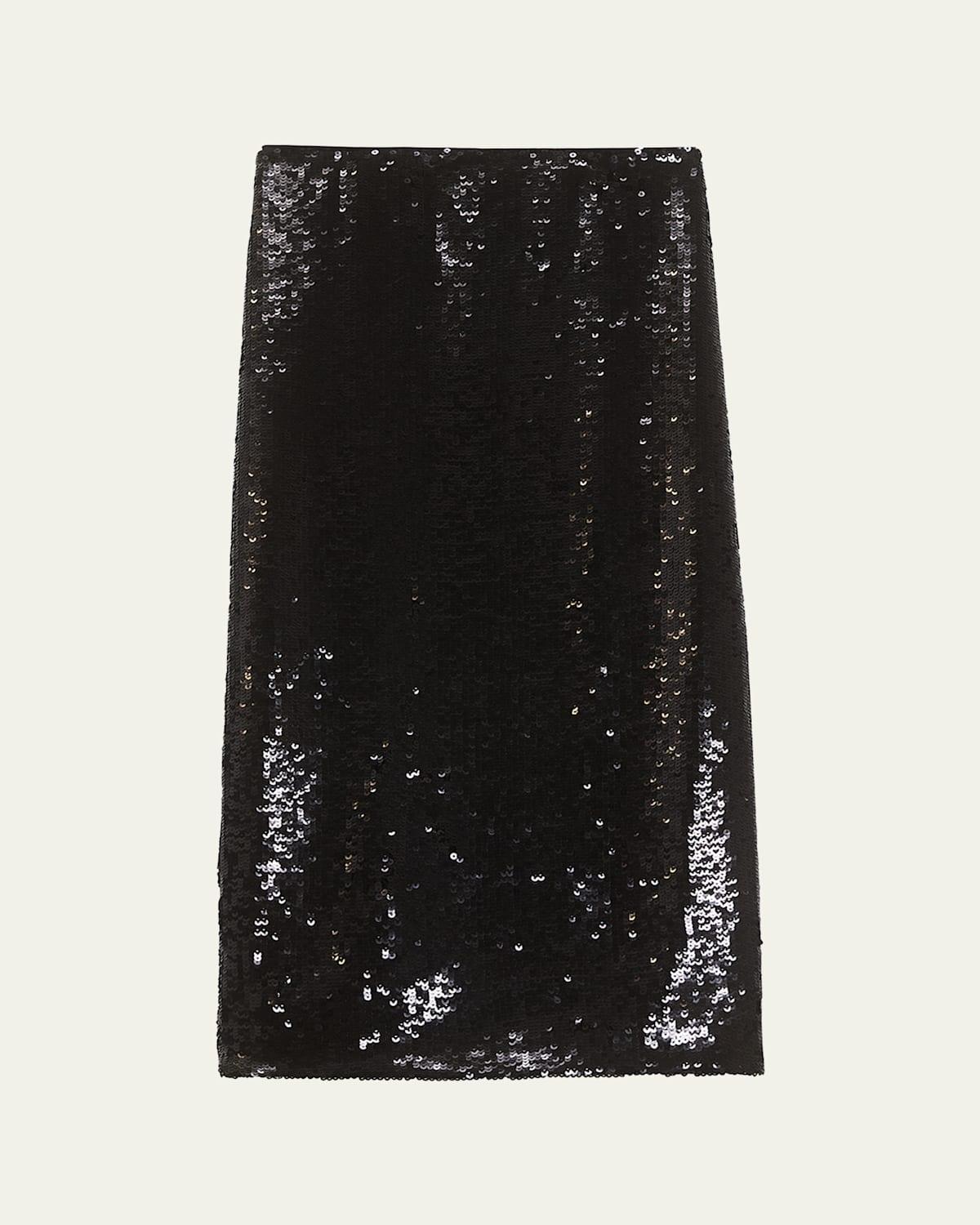 Womens Sequin Midi-Skirt product image