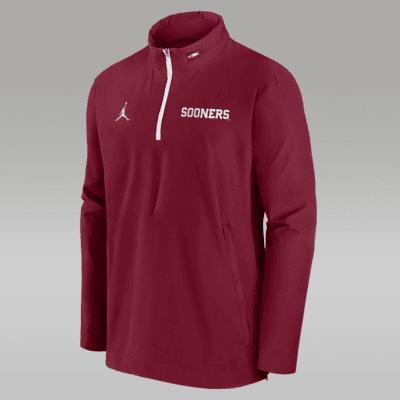 Oklahoma Sooners Sideline Coach Men's Nike College 1/2-Zip Hooded Jacket Product Image