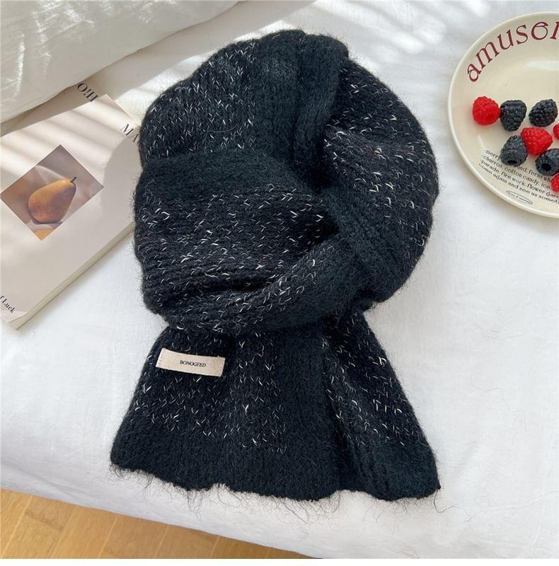 Contrast Trim Label Applique Scarf Product Image