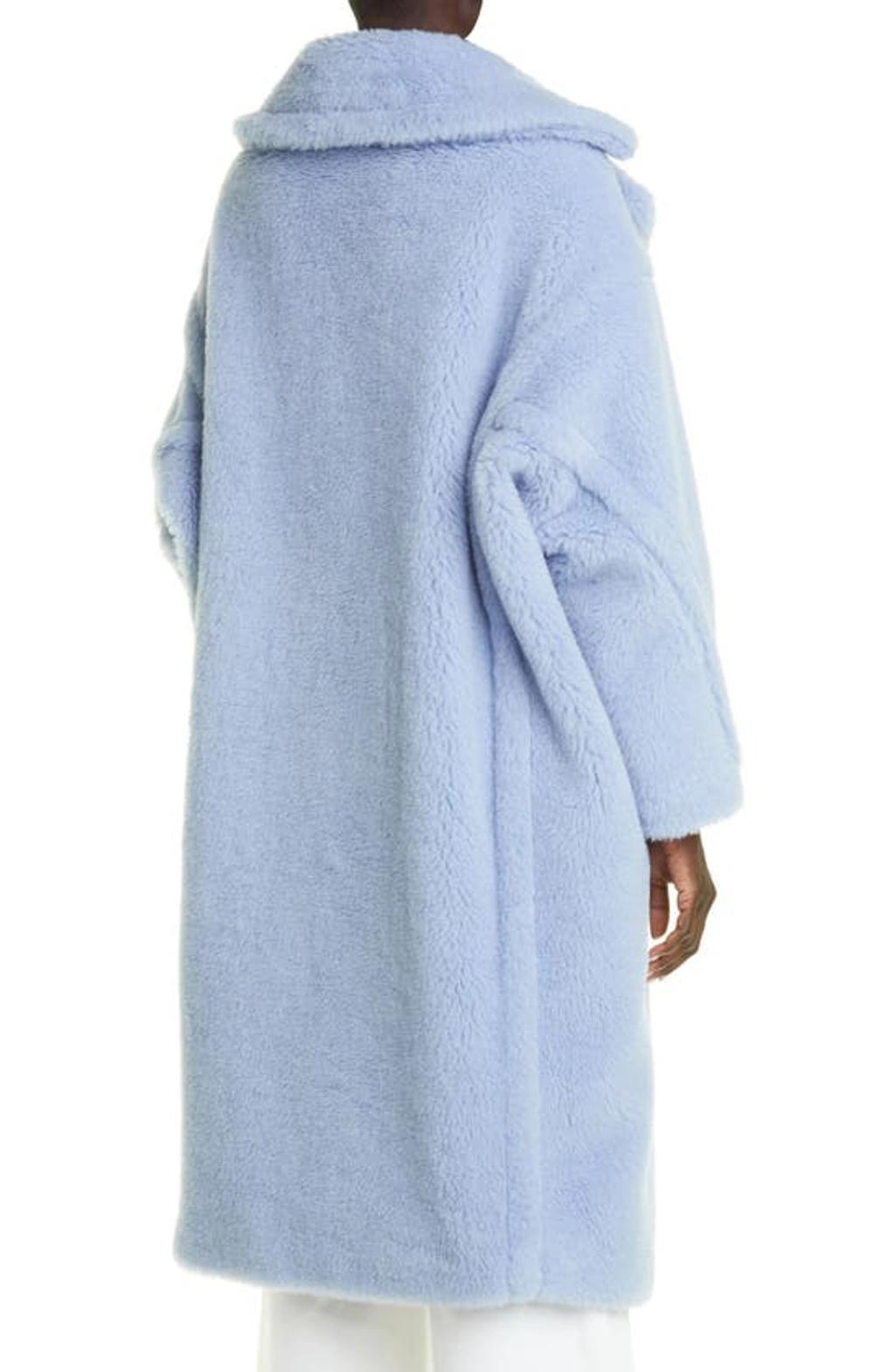 Tedgirl Alpaca Fur Coat In Light Blue Product Image